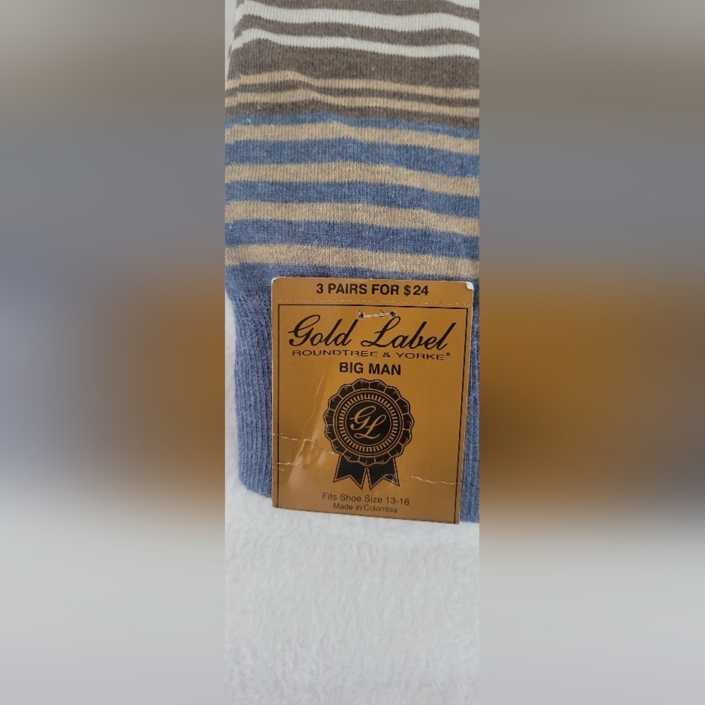 Gold Label Argyle Dress Socks 5 pairs total Big Men size 13-16 - Picture 4 of 4